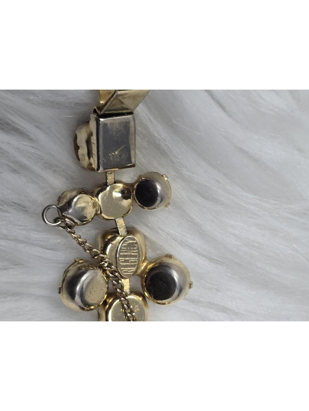 Vintage Regency Copper Gold AB Rhinestone Bracelet Set 7" - Picture 9 of 9
